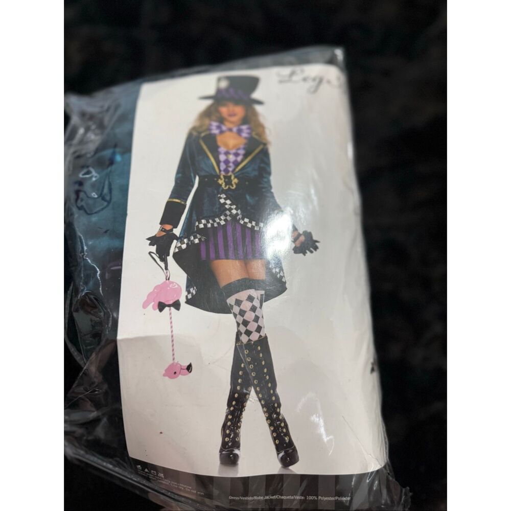 Mad Hatter Costume Women's XL Halloween Leg Avenue Complete Outfit Alice